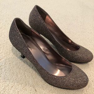 Call It Spring Brown Glitter 2inch Heels